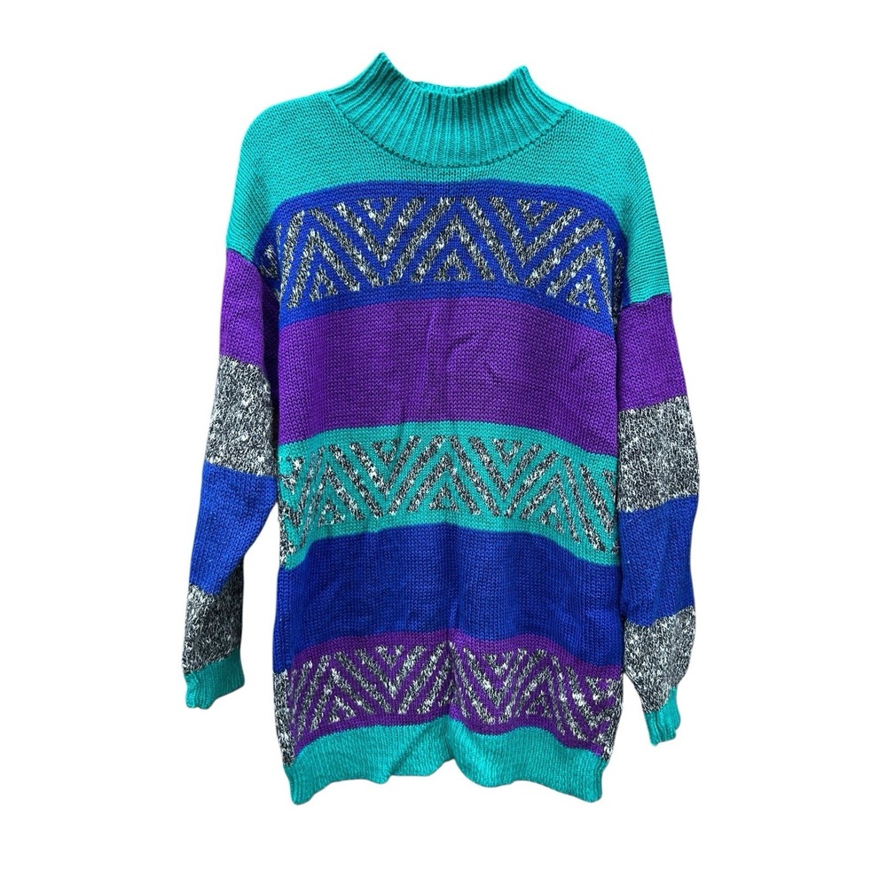 Vintage 90s Jay Jacobs Sweater Unisex Large Colorful Y2K Loud
